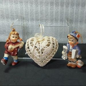 Vintage Kurt S Adler Child Ornaments☆Crochet Heart